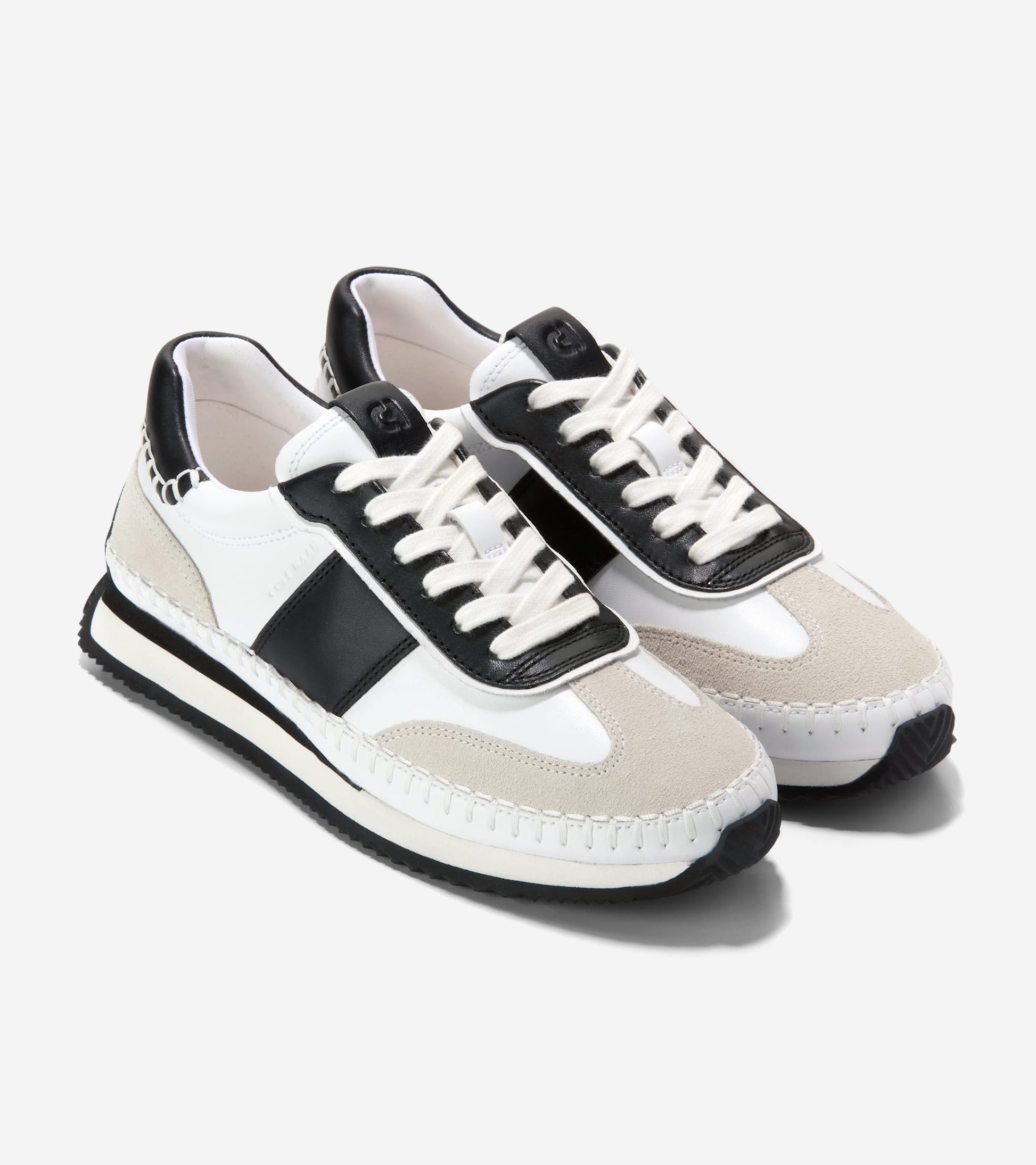 W33645:WHITE/BLACK/SILVER BICH SUEDE/BLACK-WHITE