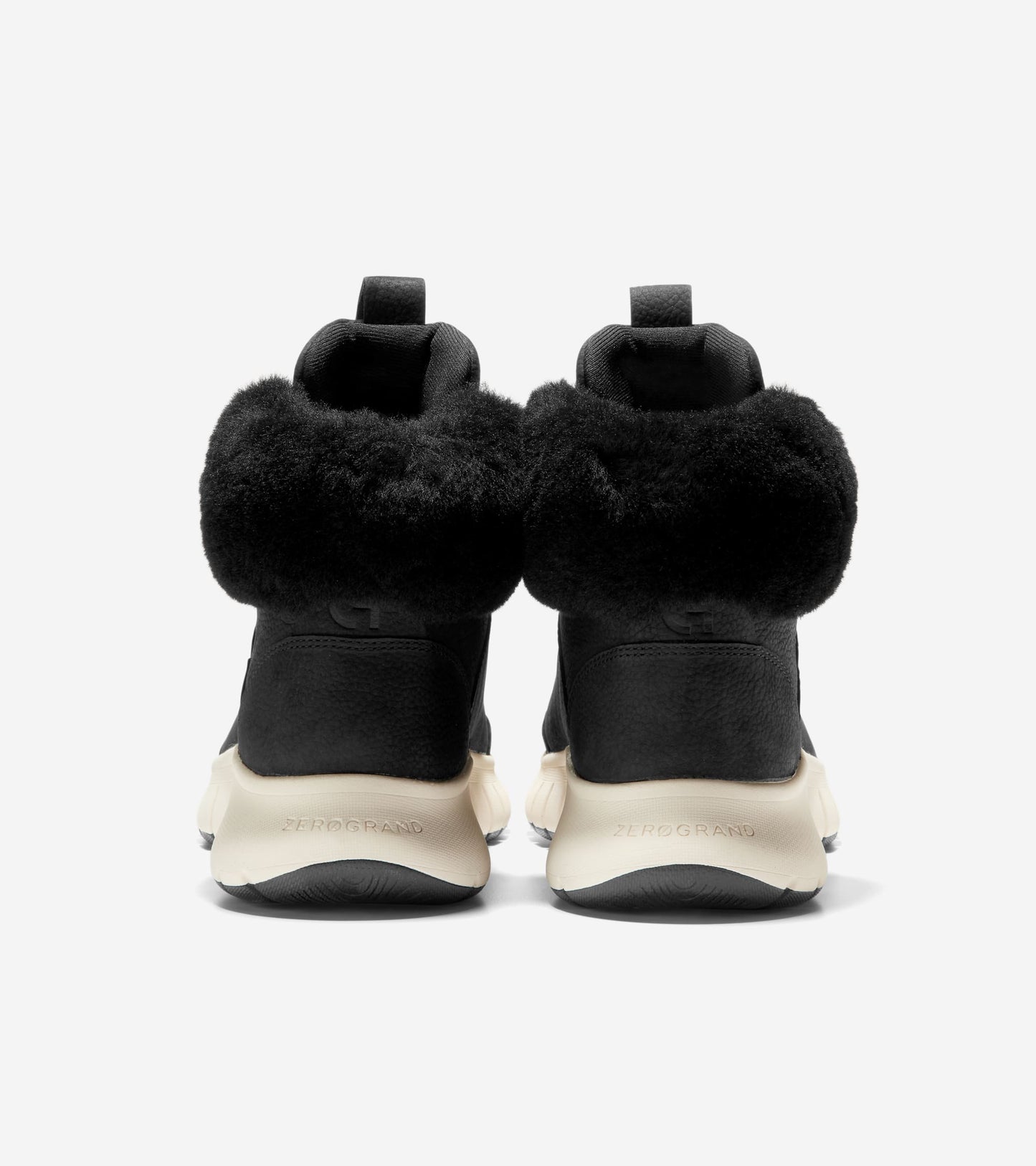 W29763:BLACK NUBUCK/SHEARLING/IVORY WP