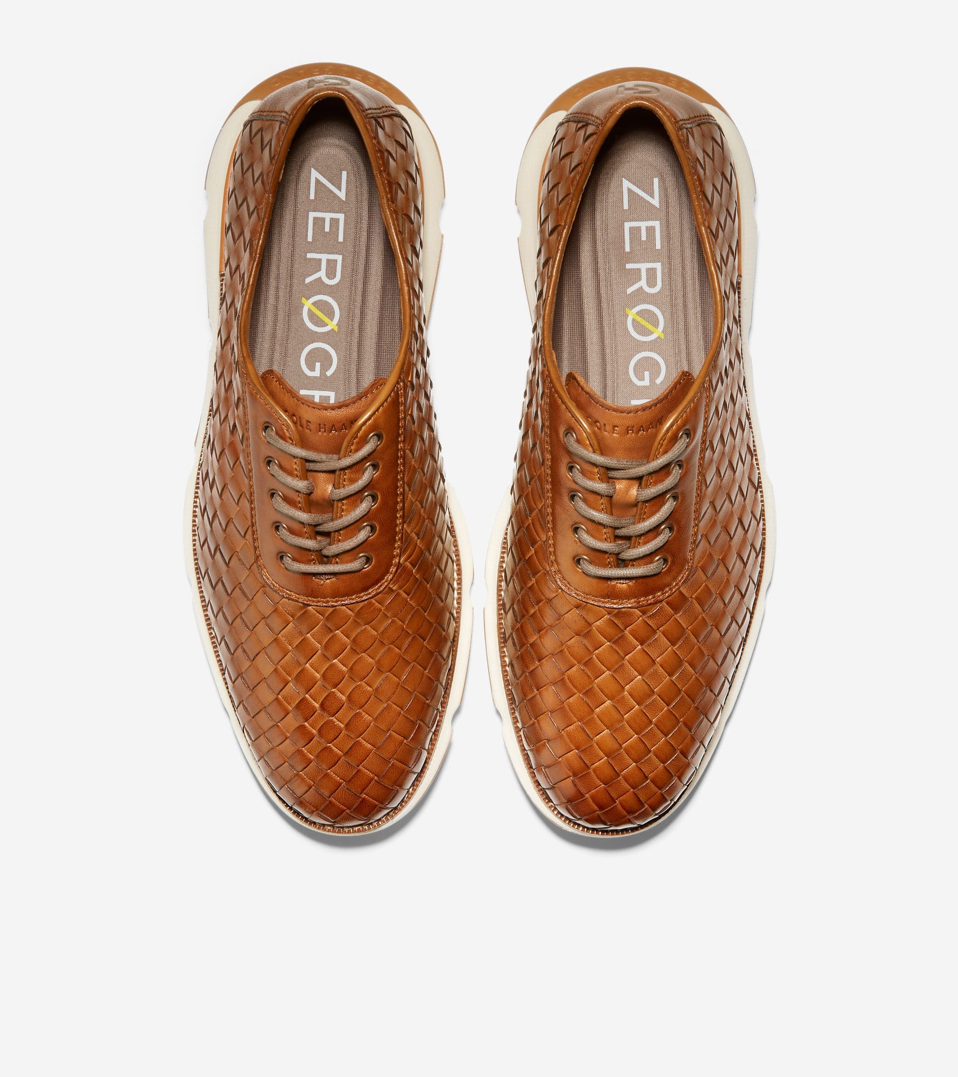 C34794:CH BRITISH TAN WOVEN LEATHER/IVORY