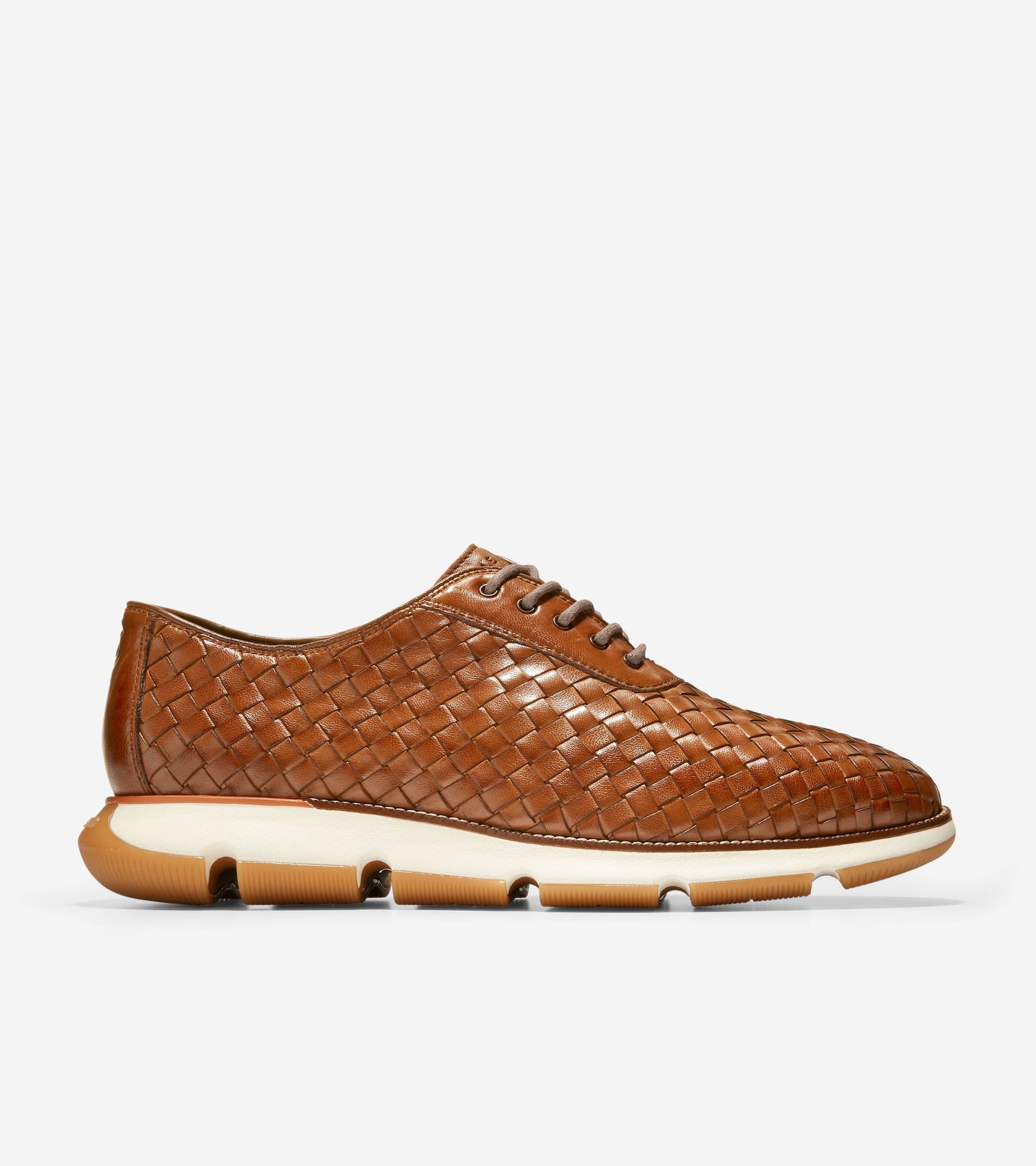 C34794:CH BRITISH TAN WOVEN LEATHER/IVORY