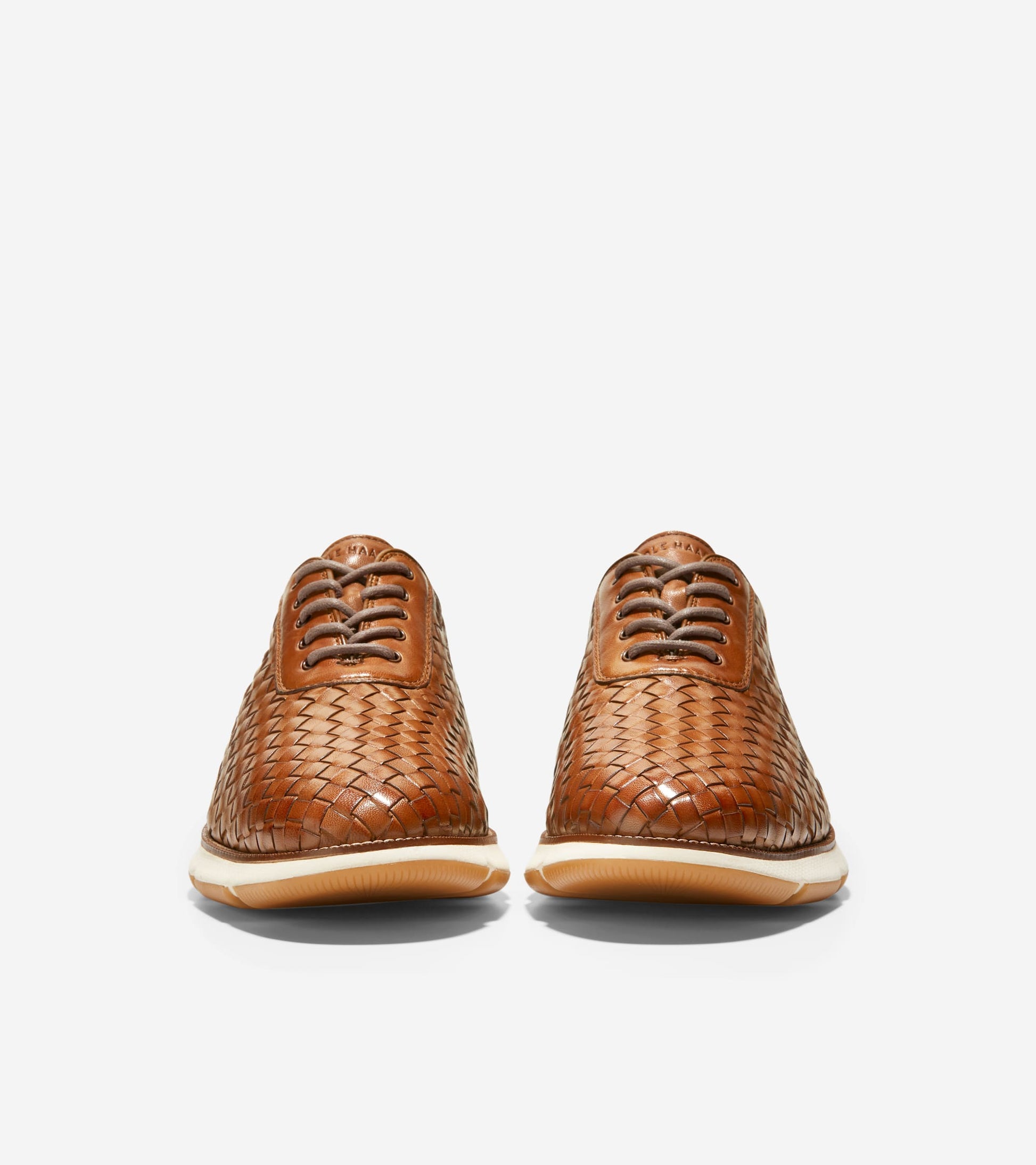 C34794:CH BRITISH TAN WOVEN LEATHER/IVORY